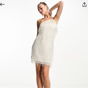 Pearl embellished party dress